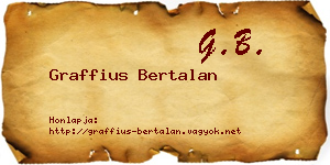 Graffius Bertalan névjegykártya